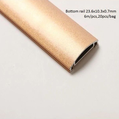Bottom rail 23.6*10.3*0.7mm &nbsp;6m/pcs,20pcs/bag